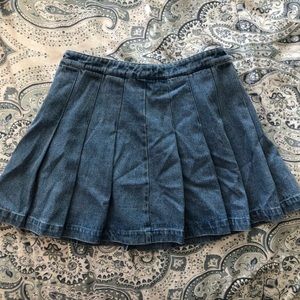 forever 21 denim pleated skirt